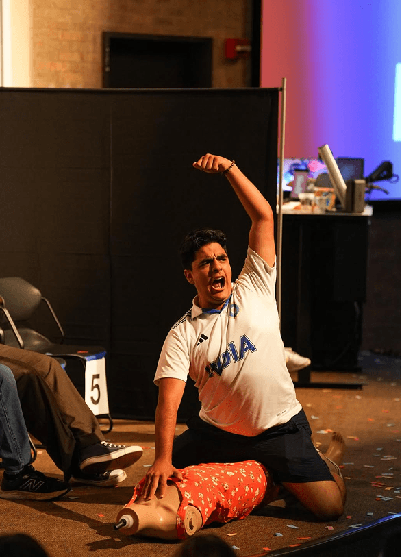 Contestants on stage